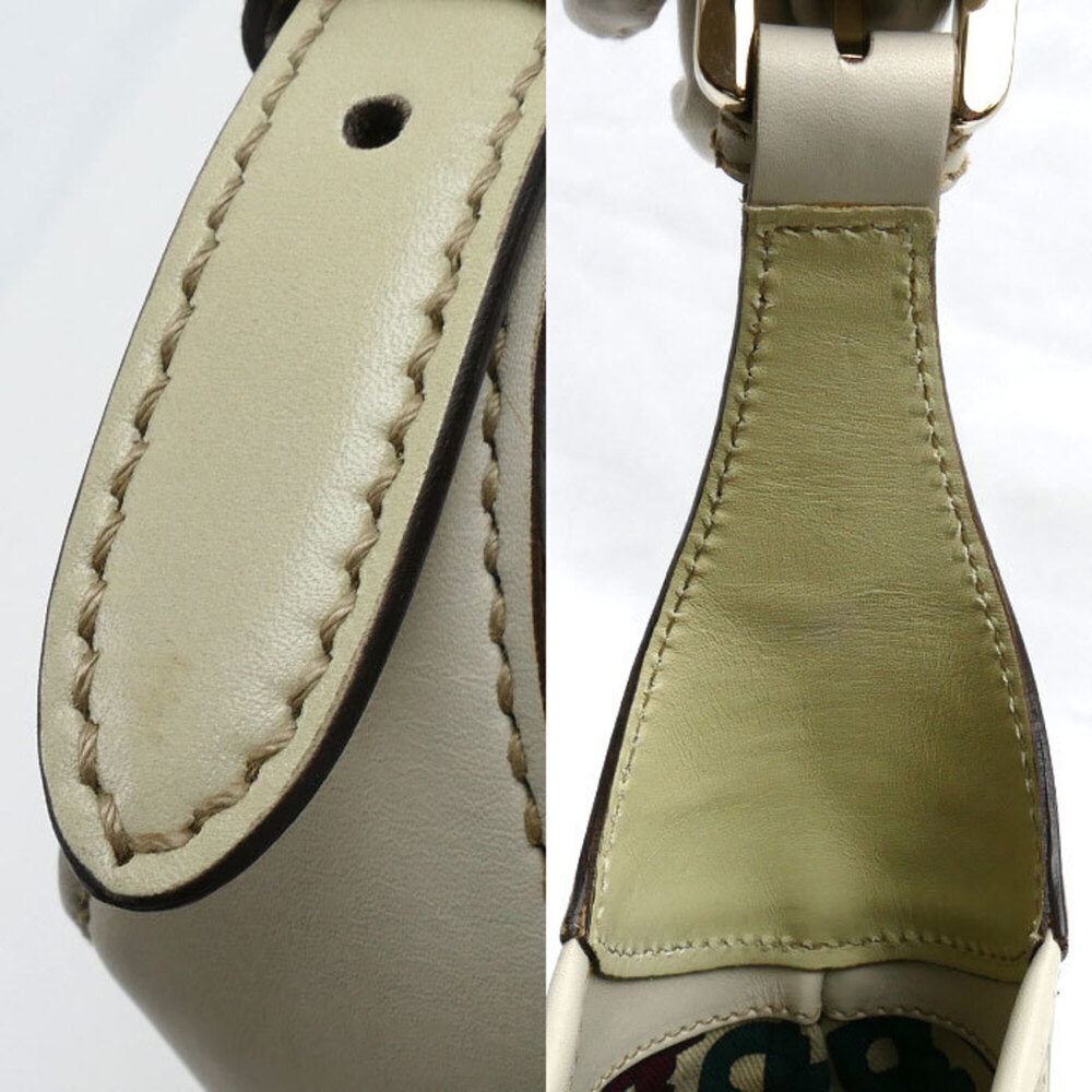 GUCCI Guccissima One-Shoulder Bag, White, 145778, Women's - Picture 8 of 9